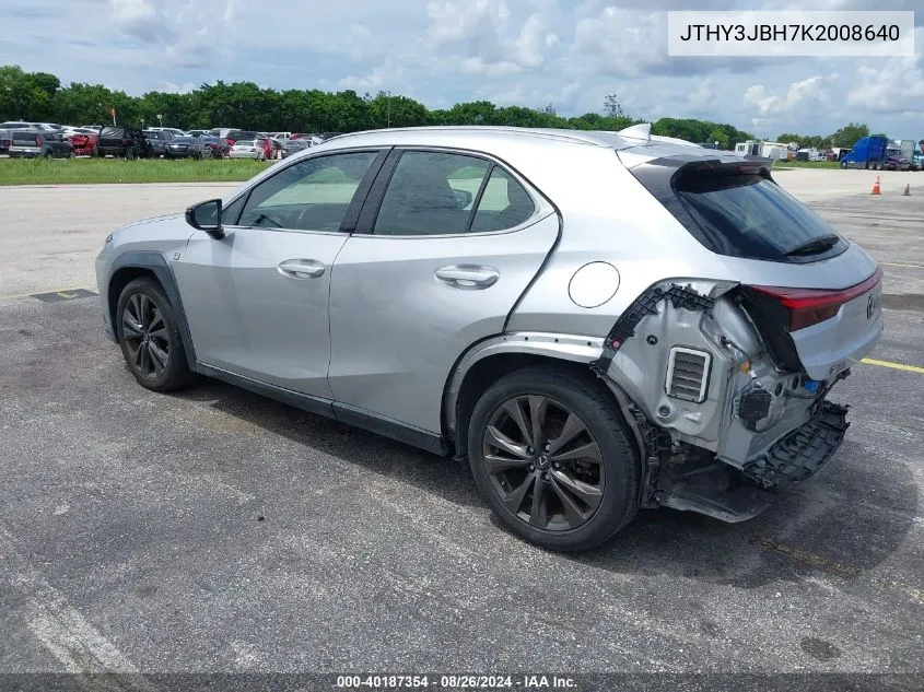 2019 Lexus Ux 200 F Sport VIN: JTHY3JBH7K2008640 Lot: 40187354