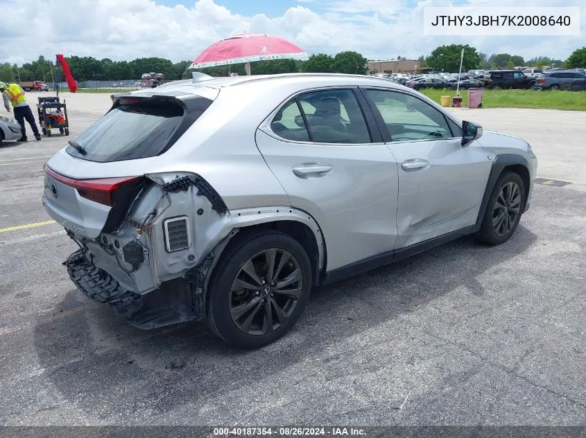 JTHY3JBH7K2008640 2019 Lexus Ux 200 F Sport