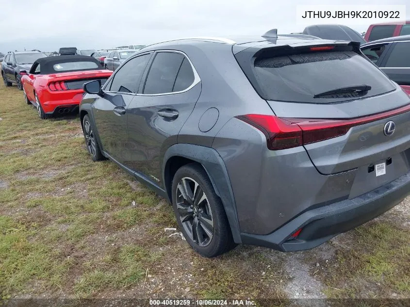 2019 Lexus Ux 250H VIN: JTHU9JBH9K2010922 Lot: 40519259