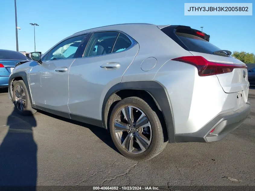 2019 Lexus Ux 200 VIN: JTHY3JBH3K2005802 Lot: 40664052