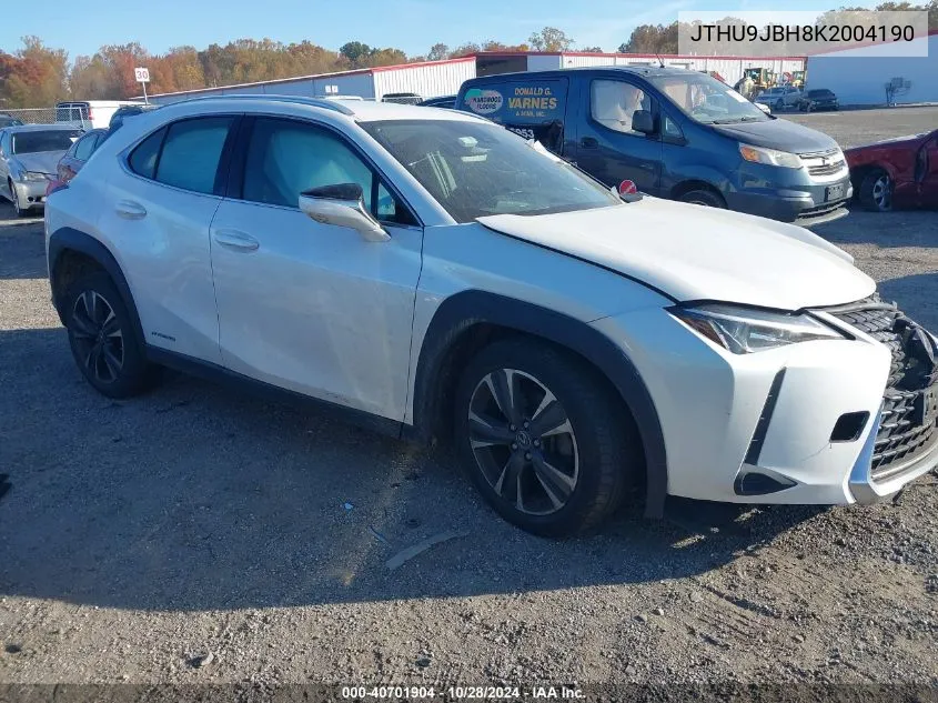 2019 Lexus Ux 250H VIN: JTHU9JBH8K2004190 Lot: 40701904