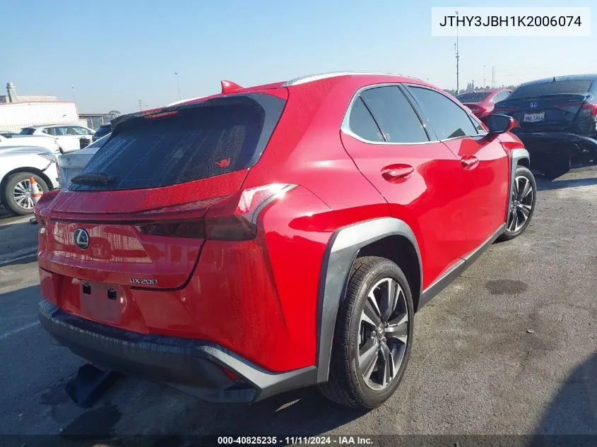 2019 Lexus Ux 200 VIN: JTHY3JBH1K2006074 Lot: 40825235