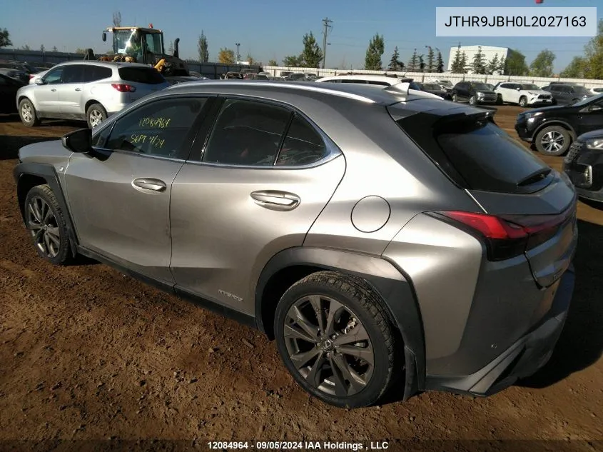 2020 Lexus Ux VIN: JTHR9JBH0L2027163 Lot: 12084964