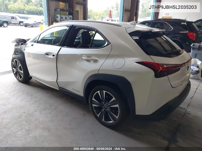 2020 Lexus Ux 250H VIN: JTHP9JBH5L2035203 Lot: 40003649