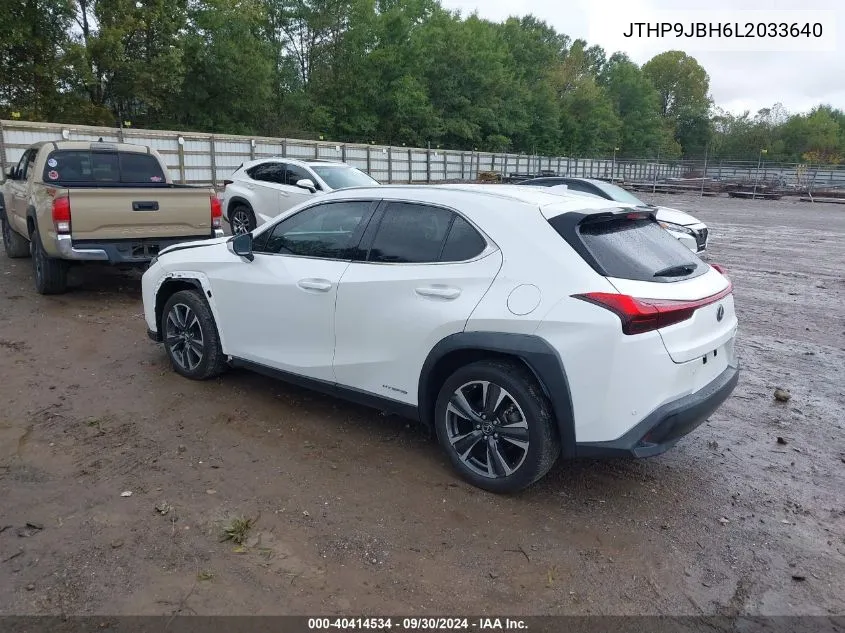 2020 Lexus Ux Ux 250H VIN: JTHP9JBH6L2033640 Lot: 40414534