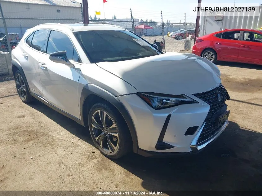 2020 Lexus Ux 250H VIN: JTHP9JBH8L2027189 Lot: 40850074