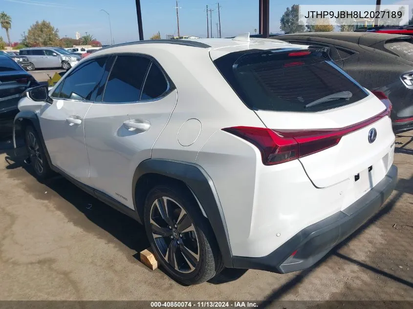 2020 Lexus Ux 250H VIN: JTHP9JBH8L2027189 Lot: 40850074