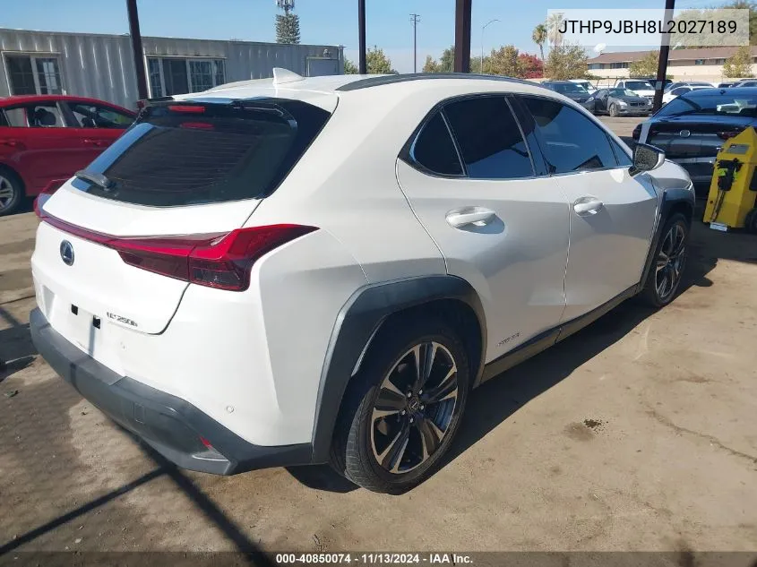 2020 Lexus Ux 250H VIN: JTHP9JBH8L2027189 Lot: 40850074