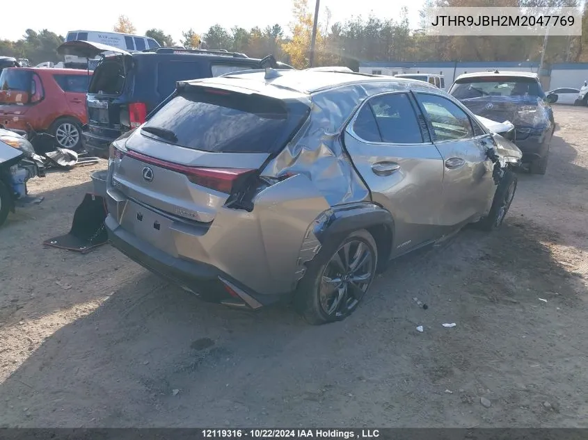 2021 Lexus Ux 250H VIN: JTHR9JBH2M2047769 Lot: 12119316