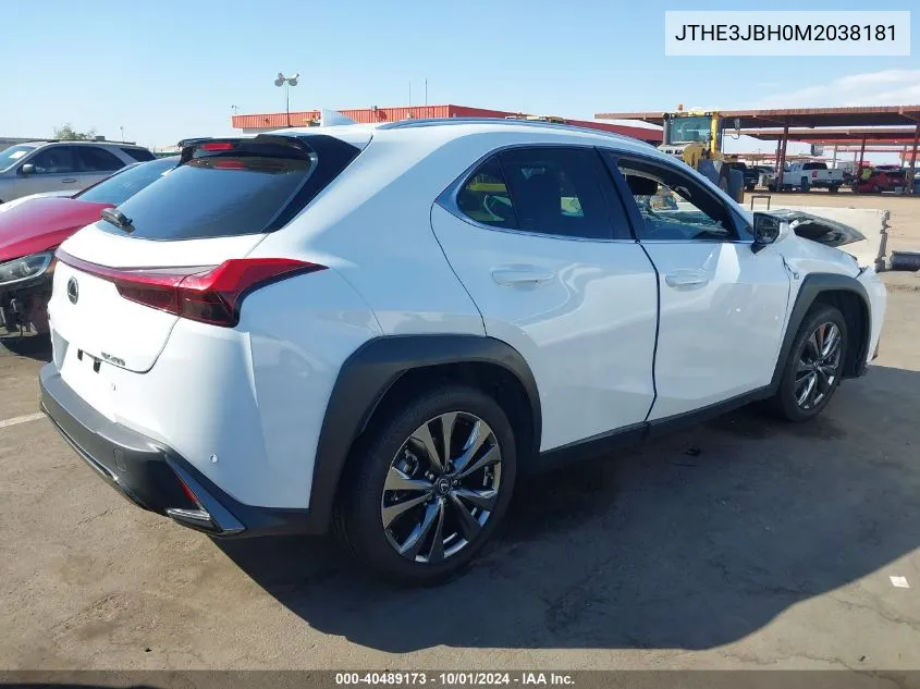 JTHE3JBH0M2038181 2021 Lexus Ux 200 F Sport