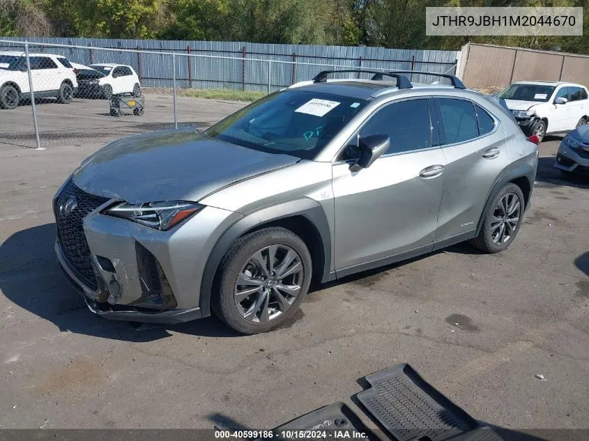 2021 Lexus Ux 250H F Sport VIN: JTHR9JBH1M2044670 Lot: 40599186