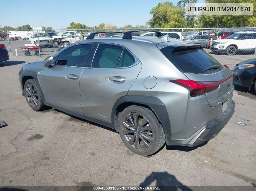 2021 Lexus Ux 250H F Sport VIN: JTHR9JBH1M2044670 Lot: 40599186