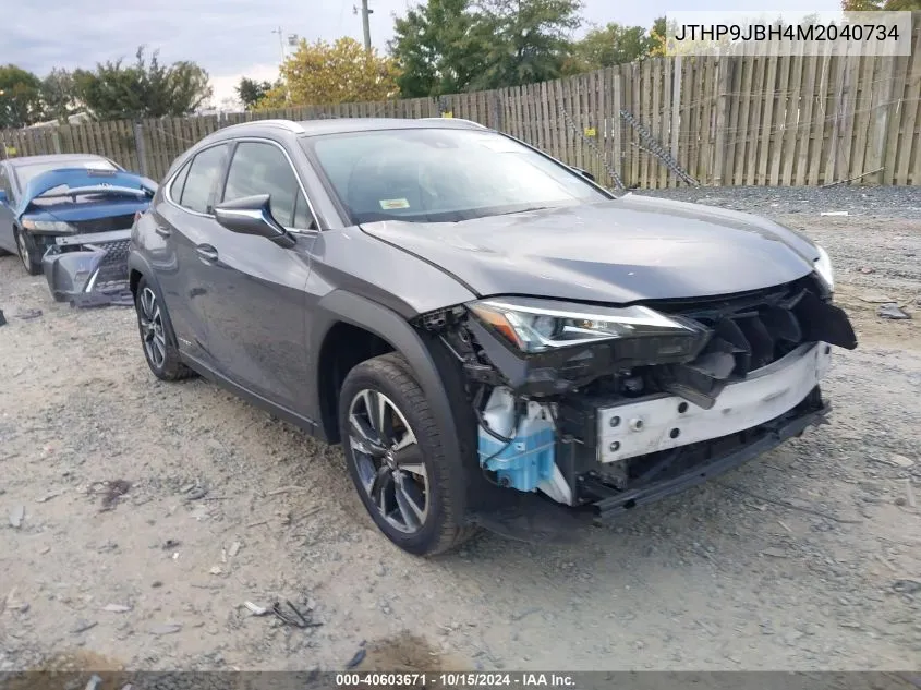 2021 Lexus Ux 250H VIN: JTHP9JBH4M2040734 Lot: 40603671