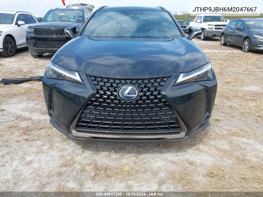 2021 Lexus Ux 250H VIN: JTHP9JBH6M2047667 Lot: 40617205