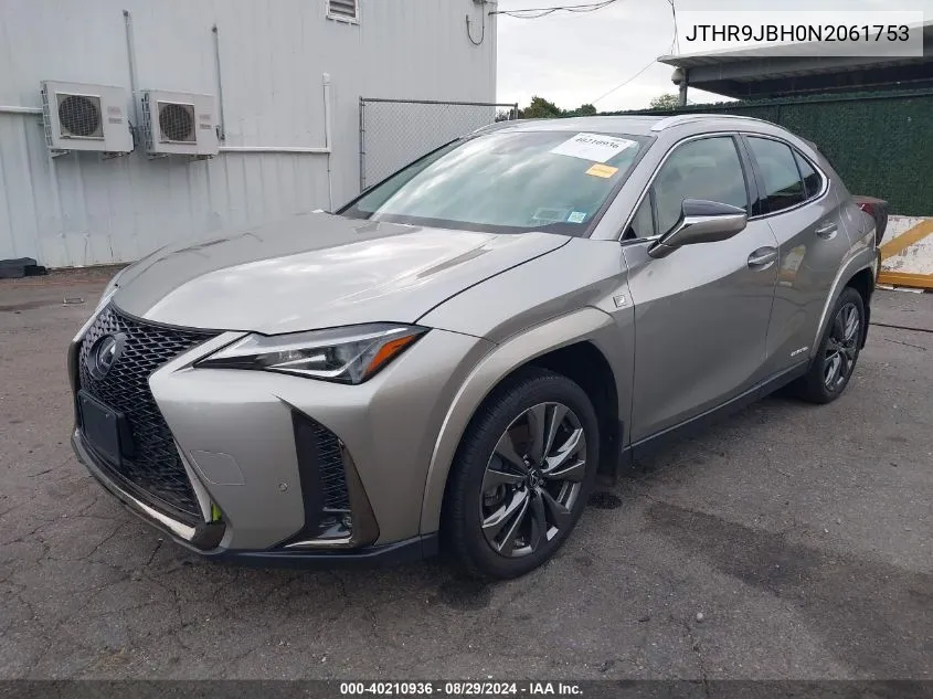 2022 Lexus Ux 250H F Sport VIN: JTHR9JBH0N2061753 Lot: 40210936