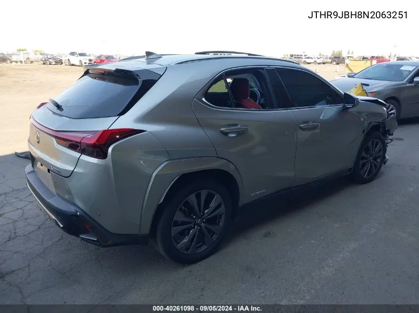 2022 Lexus Ux 250H Base/250H F Sport/25 VIN: JTHR9JBH8N2063251 Lot: 40261098