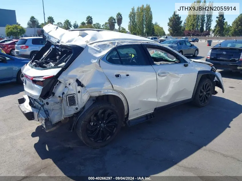 2022 Lexus Ux 250H VIN: JTHX9JBH2N2055914 Lot: 40266297