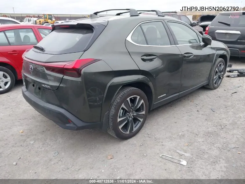 2022 Lexus Ux 250H VIN: JTHP9JBH5N2062792 Lot: 40712538