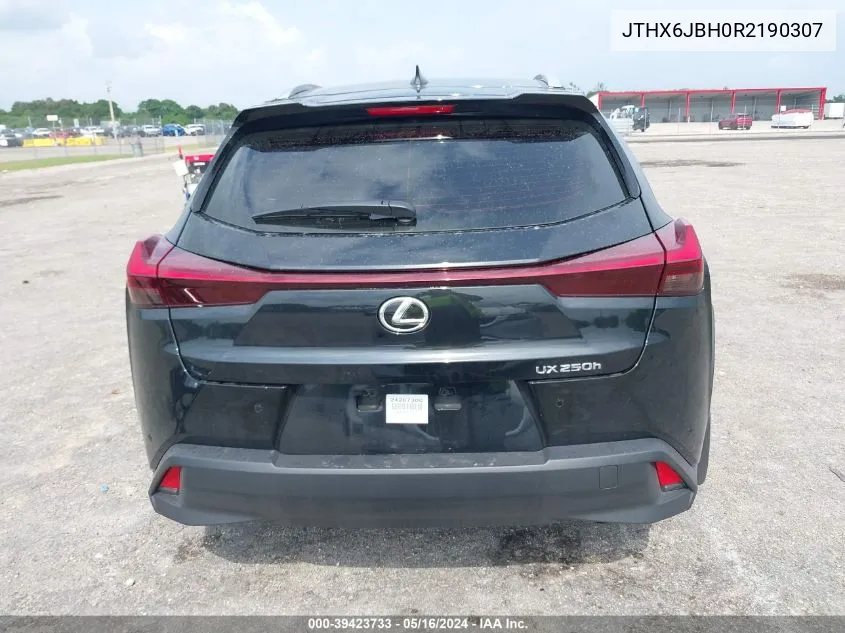 2024 Lexus Ux 250H VIN: JTHX6JBH0R2190307 Lot: 39423733