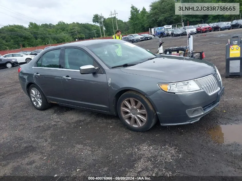 2011 Lincoln Mkz VIN: 3LNHL2JC83R758665 Lot: 40076966