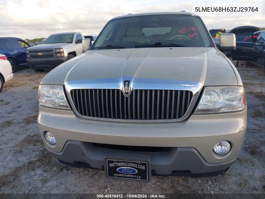 2003 Lincoln Aviator VIN: 5LMEU68H63ZJ29764 Lot: 40518412