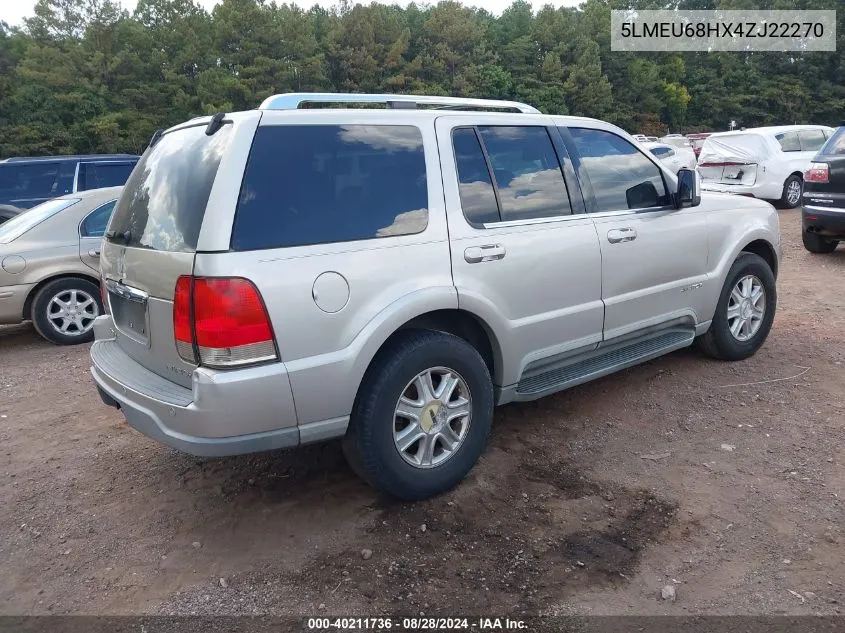 5LMEU68HX4ZJ22270 2004 Lincoln Aviator