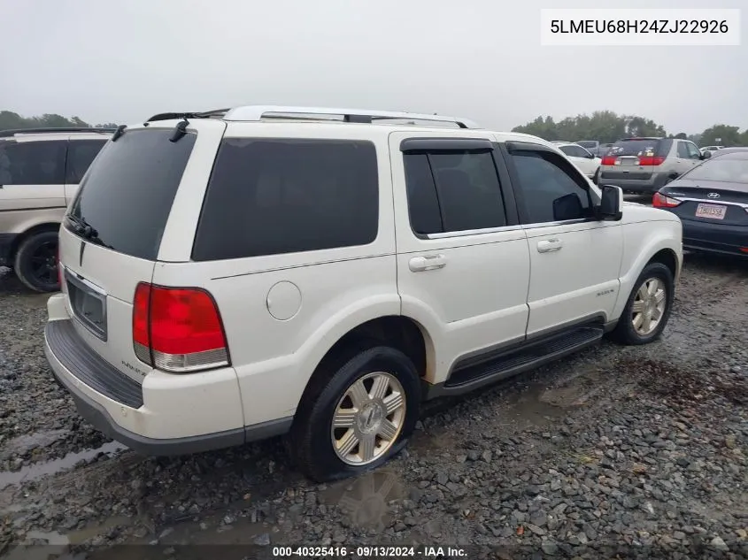 5LMEU68H24ZJ22926 2004 Lincoln Aviator