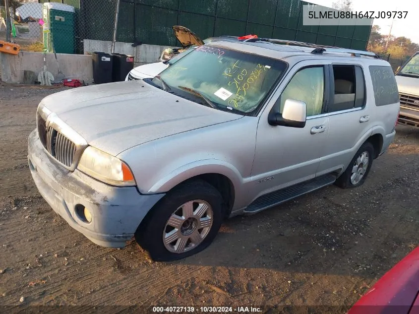 2004 Lincoln Aviator Ultimate VIN: 5LMEU88H64ZJ09737 Lot: 40727139