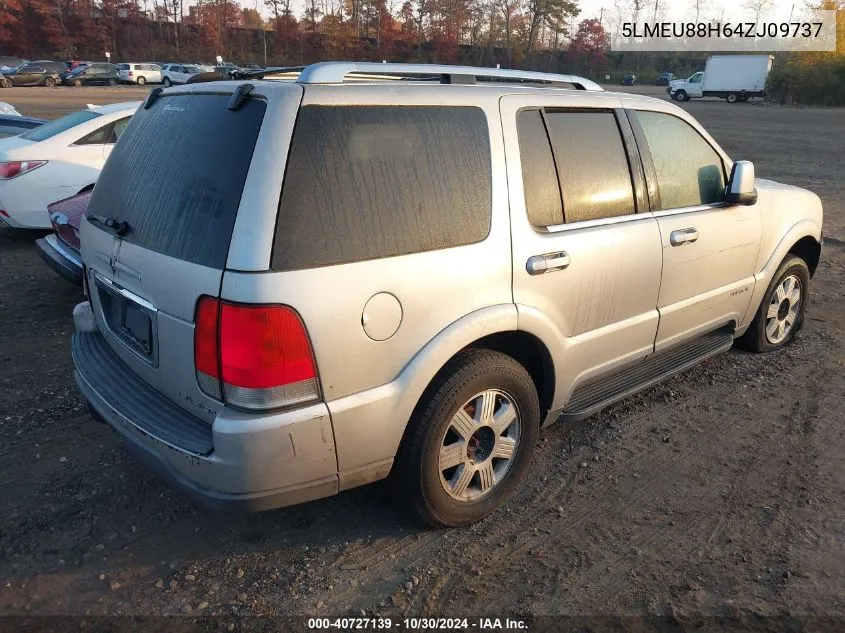 2004 Lincoln Aviator Ultimate VIN: 5LMEU88H64ZJ09737 Lot: 40727139