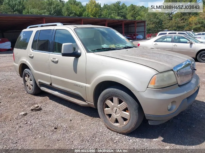 2005 Lincoln Aviator VIN: 5LMEU88H65ZJ03843 Lot: 40232866