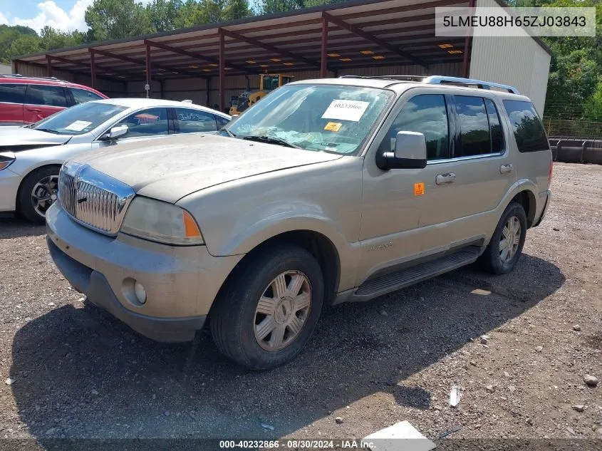 2005 Lincoln Aviator VIN: 5LMEU88H65ZJ03843 Lot: 40232866