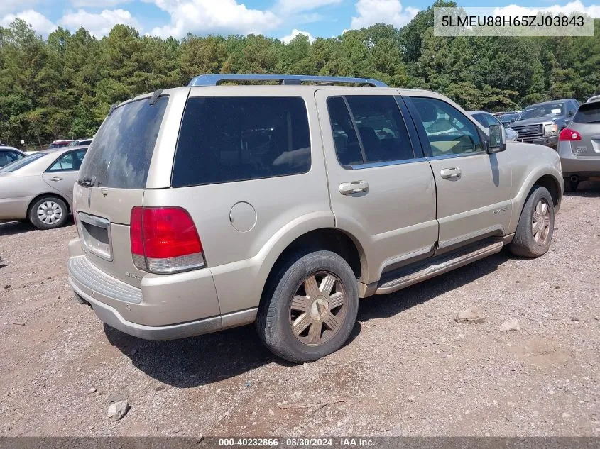 2005 Lincoln Aviator VIN: 5LMEU88H65ZJ03843 Lot: 40232866