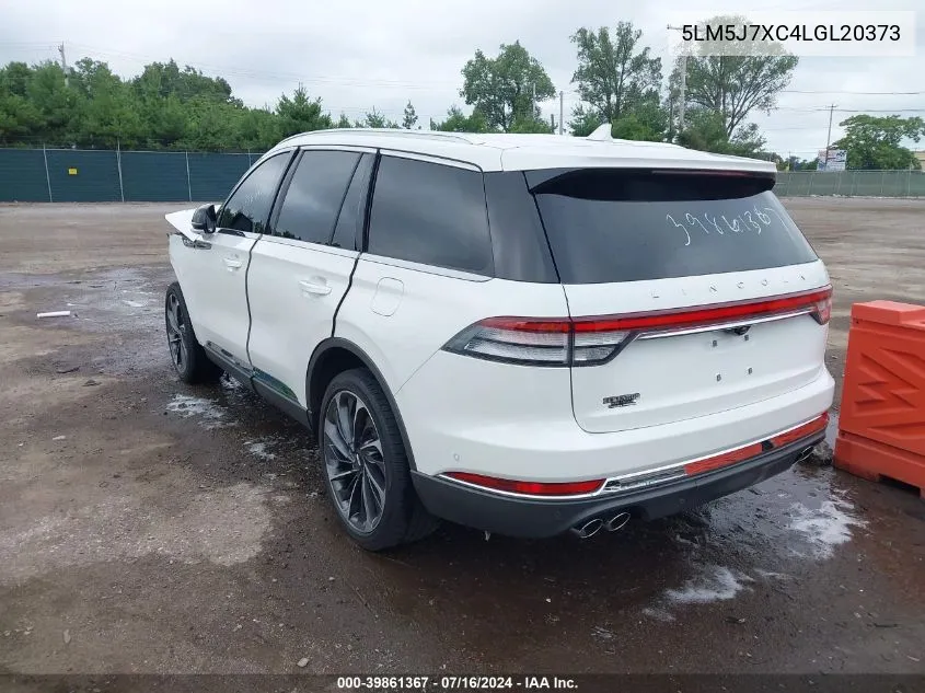 2020 Lincoln Aviator Reserve VIN: 5LM5J7XC4LGL20373 Lot: 39861367