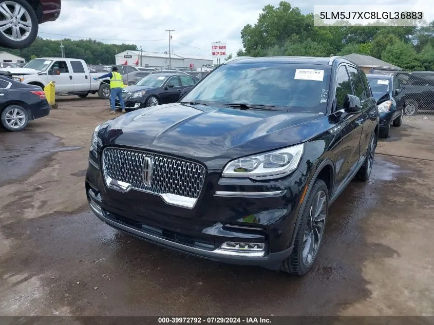 2020 Lincoln Aviator Reserve VIN: 5LM5J7XC8LGL36883 Lot: 39972792