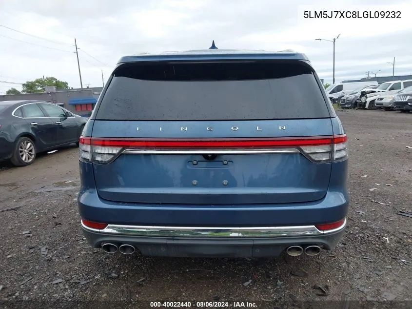 2020 Lincoln Aviator Reserve VIN: 5LM5J7XC8LGL09232 Lot: 40022440