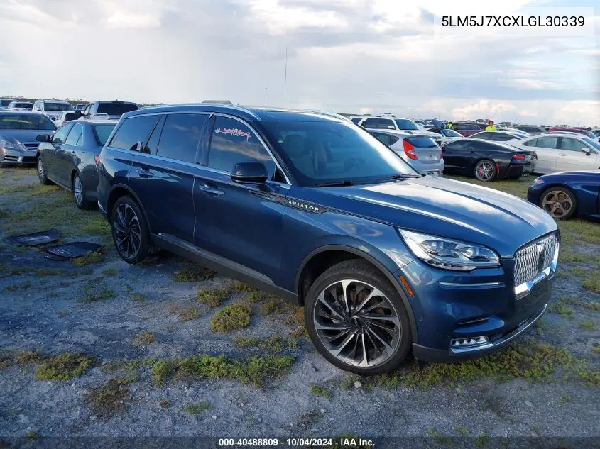 2020 Lincoln Aviator Reserve VIN: 5LM5J7XCXLGL30339 Lot: 40488809