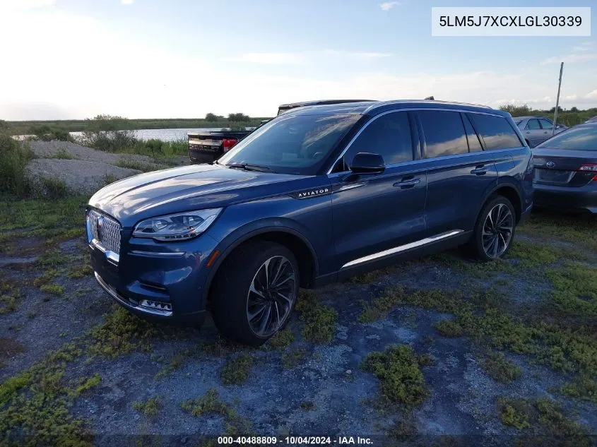 2020 Lincoln Aviator Reserve VIN: 5LM5J7XCXLGL30339 Lot: 40488809