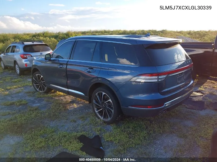 2020 Lincoln Aviator Reserve VIN: 5LM5J7XCXLGL30339 Lot: 40488809