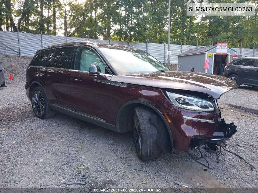 5LM5J7XC5MGL00263 2021 Lincoln Aviator Reserve