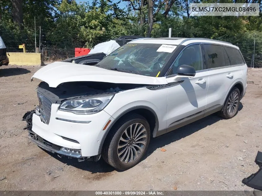 2021 Lincoln Aviator Reserve VIN: 5LM5J7XC2MGL08496 Lot: 40301080