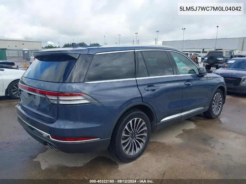 5LM5J7WC7MGL04042 2021 Lincoln Aviator Reserve