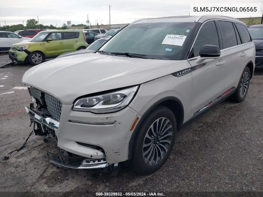 2022 Lincoln Aviator Reserve VIN: 5LM5J7XC5NGL06565 Lot: 39329932