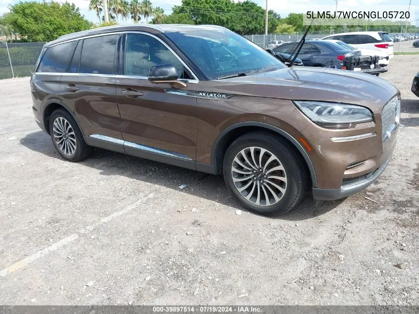 5LM5J7WC6NGL05720 2022 Lincoln Aviator Reserve