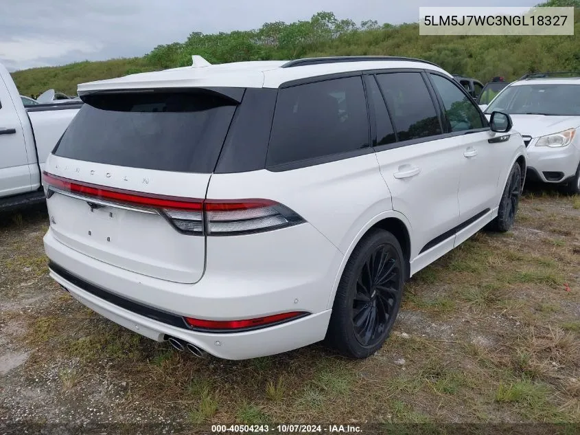 2022 Lincoln Aviator Reserve VIN: 5LM5J7WC3NGL18327 Lot: 40504243