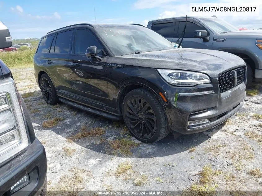 2022 Lincoln Aviator Reserve VIN: 5LM5J7WC8NGL20817 Lot: 40516792