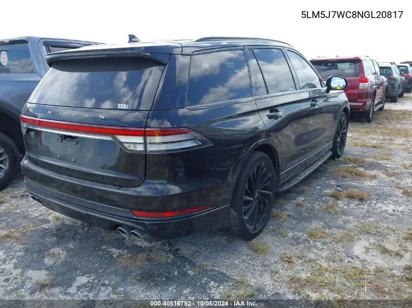 2022 Lincoln Aviator Reserve VIN: 5LM5J7WC8NGL20817 Lot: 40516792