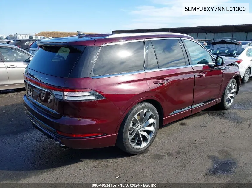 2022 Lincoln Aviator Grand Touring VIN: 5LMYJ8XY7NNL01300 Lot: 40534167