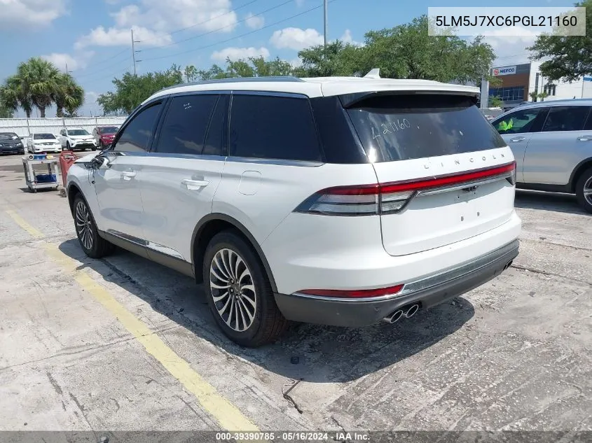 2023 Lincoln Aviator Reserve VIN: 5LM5J7XC6PGL21160 Lot: 39390785