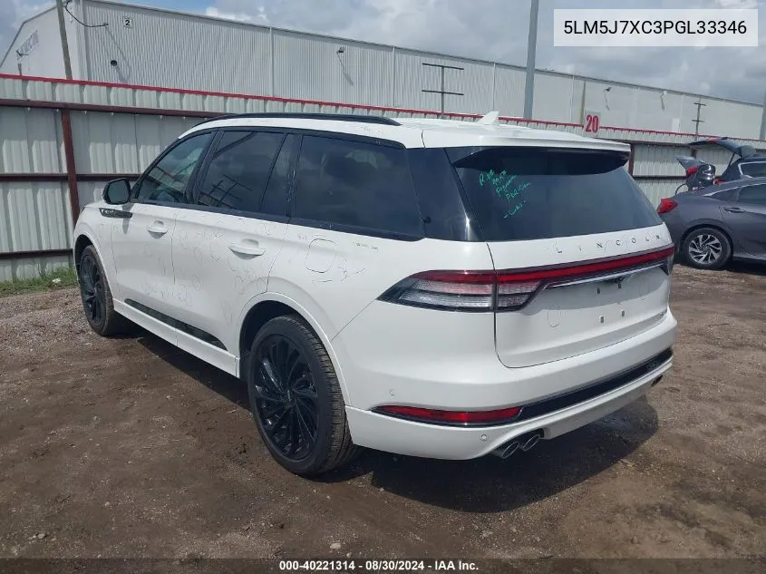 2023 Lincoln Aviator Reserve VIN: 5LM5J7XC3PGL33346 Lot: 40221314