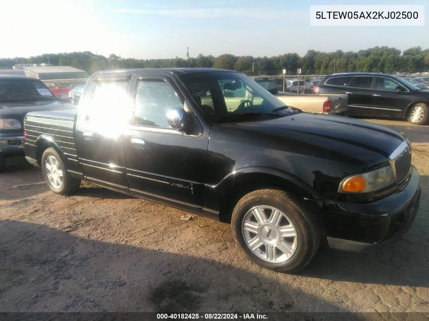 2002 Lincoln Blackwood VIN: 5LTEW05AX2KJ02500 Lot: 40182425